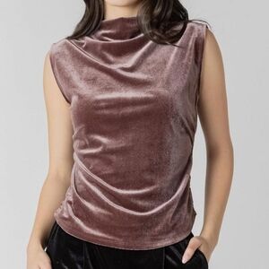 Devoted Mock Neck Sleeveless Top Shirt Cami M